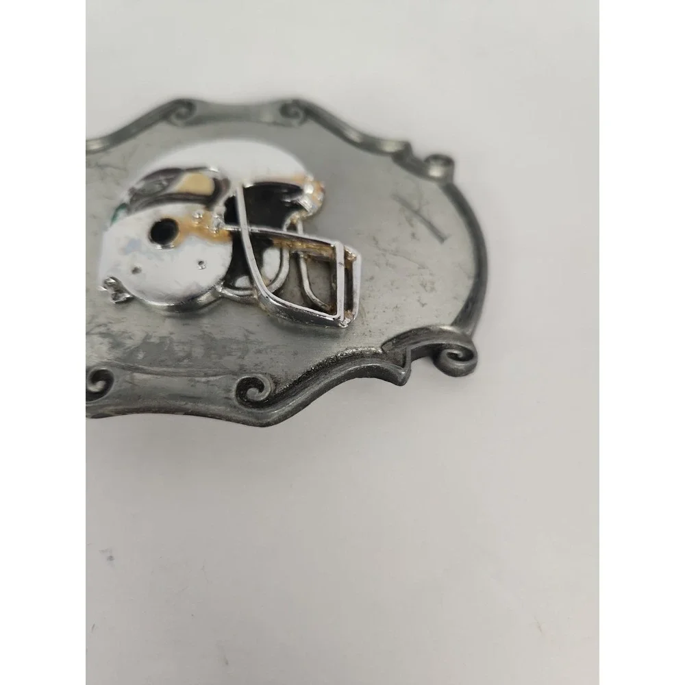 Vintage 1978 Seattle Seahawks NFL Football Helmet Belt Buckle Raintree Scratched